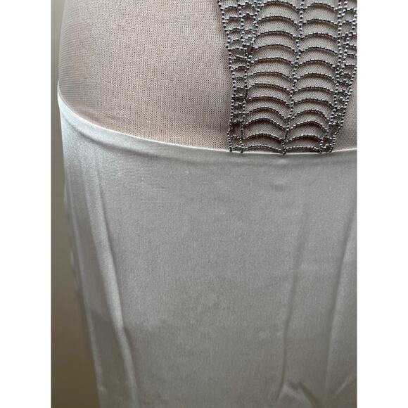 Retrofete Meridian Sheer Palm Tree Crystal Bead Embellished Maxi Dress Sz Small - Picture 10 of 16